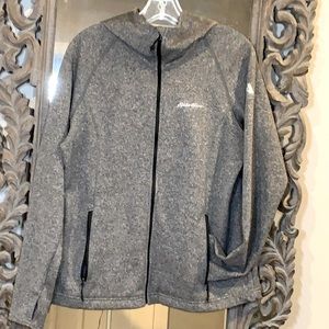 Hooded grey Eddie Bauer Jacket. Like new.